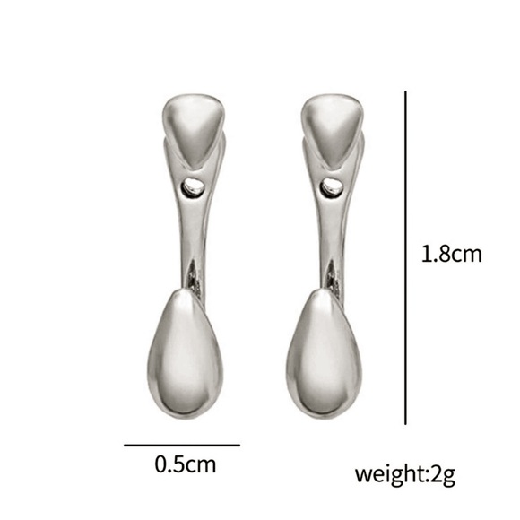 Any 4/$25! Silver Teardrop Studs w/Jacket Backs - Picture 6 of 8